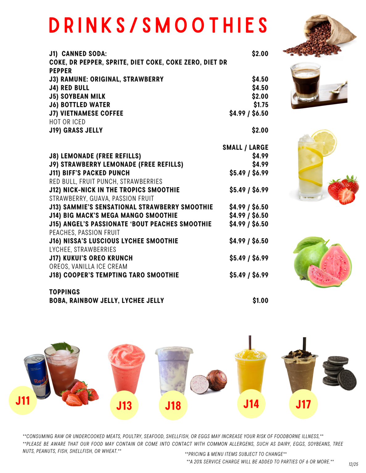 Menu Bi Fast Menu – Biff's Banh Mi & Pho